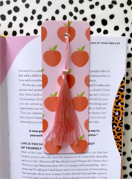 Peach Tassel Bookmark