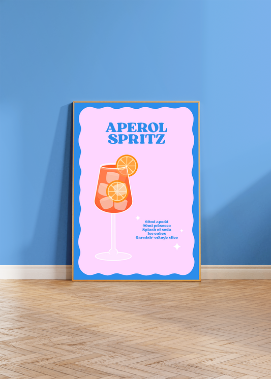 Aperol Spritz Cocktail Wall Art Print