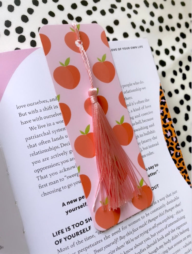 Peach Tassel Bookmark