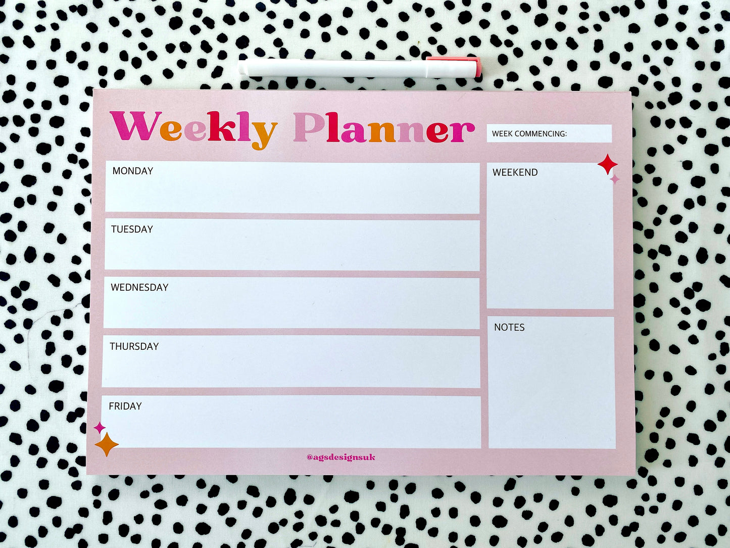 Weekly Planner A4 Notepad