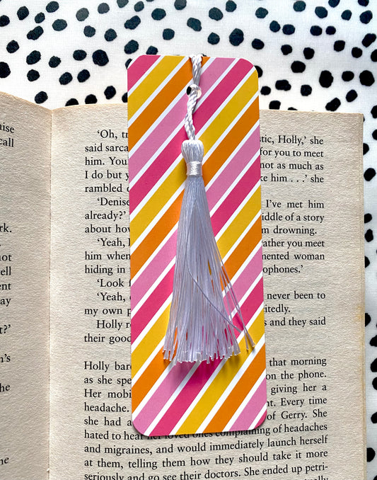 Pink Rainbow Tassel Bookmark