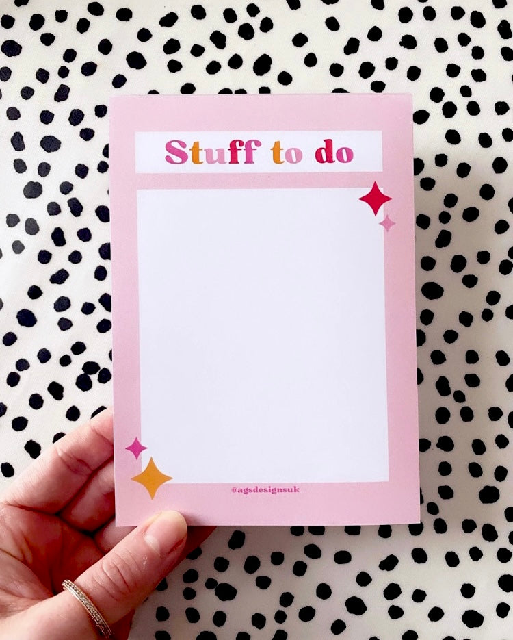 Stuff To Do A6 Notepad